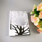 Свадебная Гостевая книга для подписей на заказ, овальная, белая, пустая, внутренняя, 50 страниц, персонализированные зеркальные книги, подарки для гостей, декор для вечевечерние