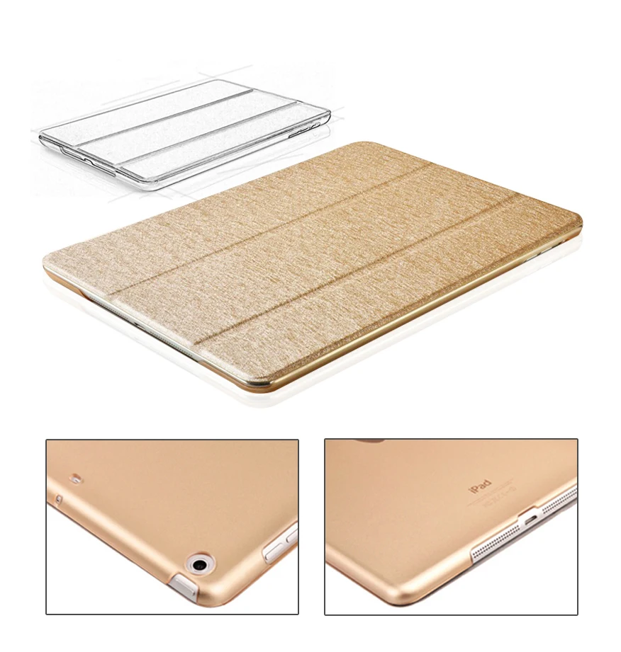 Чехол для Apple ipad 9,7 и Air 1, YCJOYZW-кожаный тонкий магнитный передний смарт-чехол+ Жесткий ПК для сна Пробуждение