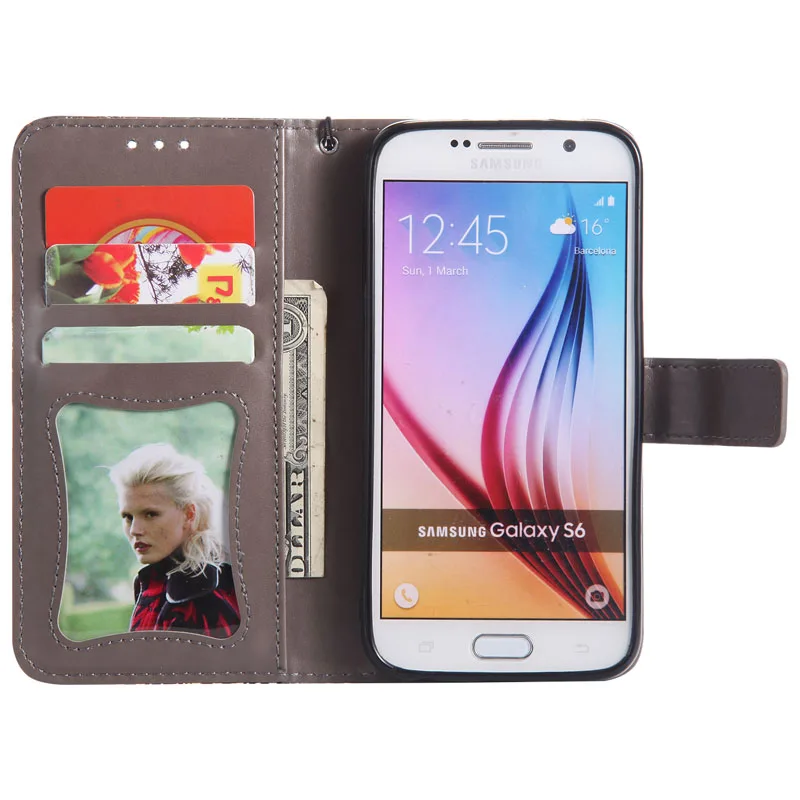 G925F Case for Samsung Galaxy S6 Edge S6Edge Zero Phone Cover S 6 6Edge S6e SM-G925F Flip Leather | Мобильные телефоны и