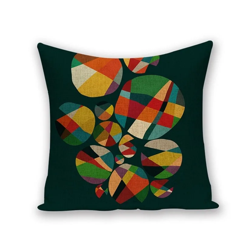 Dreamy Geometry Cushion Covers Linen cotton Art Decorative Pillow cover Capa de Almofada Car Chair Couch Home Decor family Gifts | Дом и сад