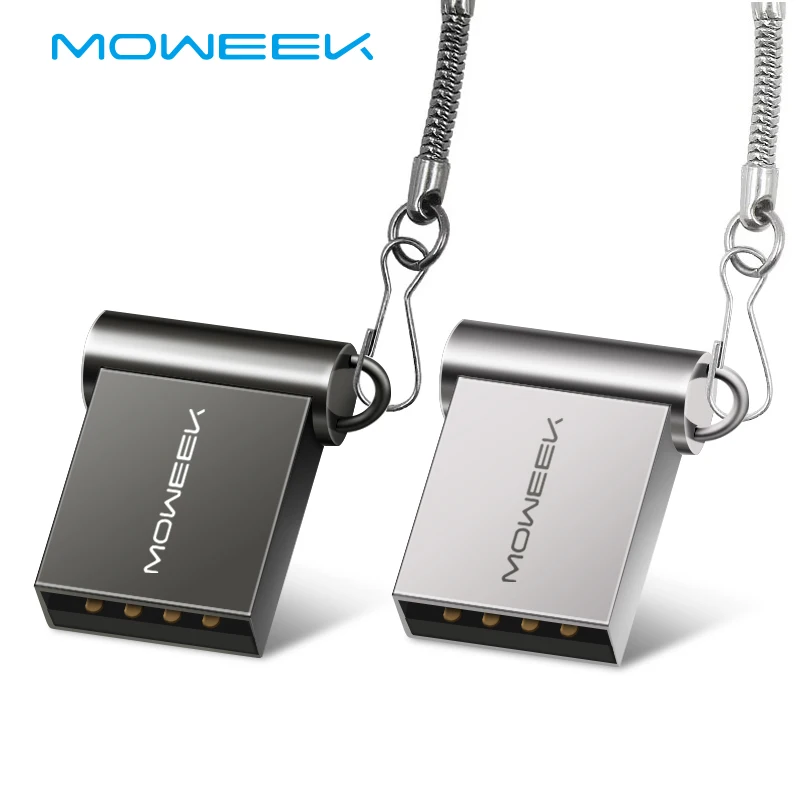 Moweek супер мини металлический usb флэш накопитель 64 ГБ 32 16 8 4 флеш портативный 128 2 0