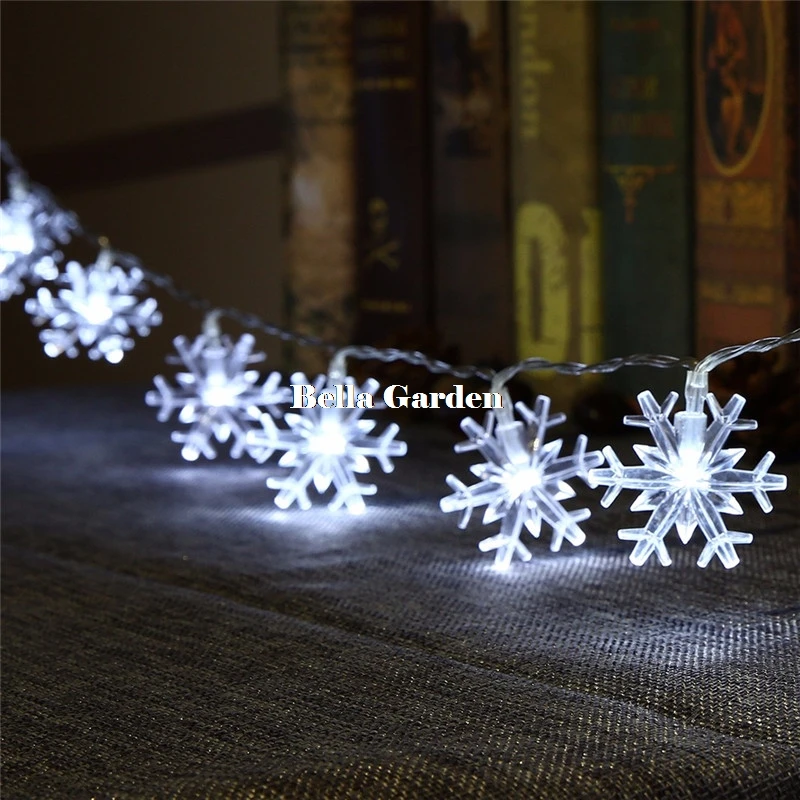 Гирлянда в виде снежинок 220 В 5 м 28 светодиодов|fairy lights|string fairy lightsluci natale |