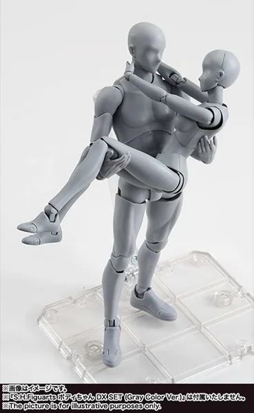 SH. Figuarts 15 см эскиз тела Кун/тело Чан DX набор подвижный мужской \ Женский ПВХ фигурка Коллекционная модель игрушки модель сплошной черный