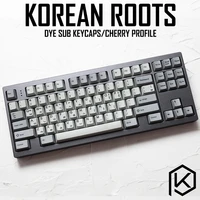 kprepublic 139 korean root korea font language cherry profile dye sub keycap pbt for gh60 xd60 xd84 cospad tada68 87 104