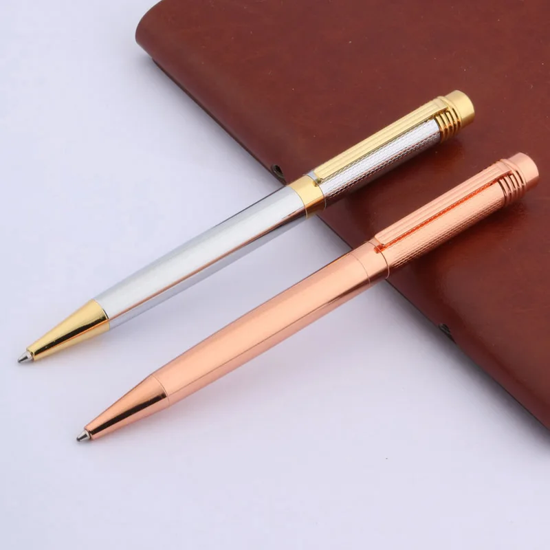 1pc office gift fashion popular metal classic Circles rose golden Ballpoint pen | Канцтовары для офиса и дома