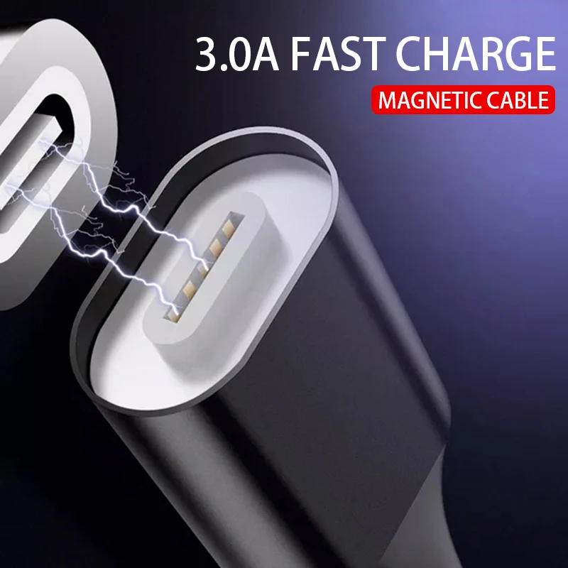 Магнитный кабель Micro Usb type C супер быстрая зарядка телефона Microusb type-C магнитное зарядное устройство Usb C для iphone huawei Xiaomi зарядка