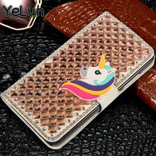 YeLun For Mei zu note 6 A5 Pro 7 E2 5S 5 E MX6 3S note3 MX5 mx4 Bling Rhinestone Diamond Wallet Flip Phone PU Leather Case Cover