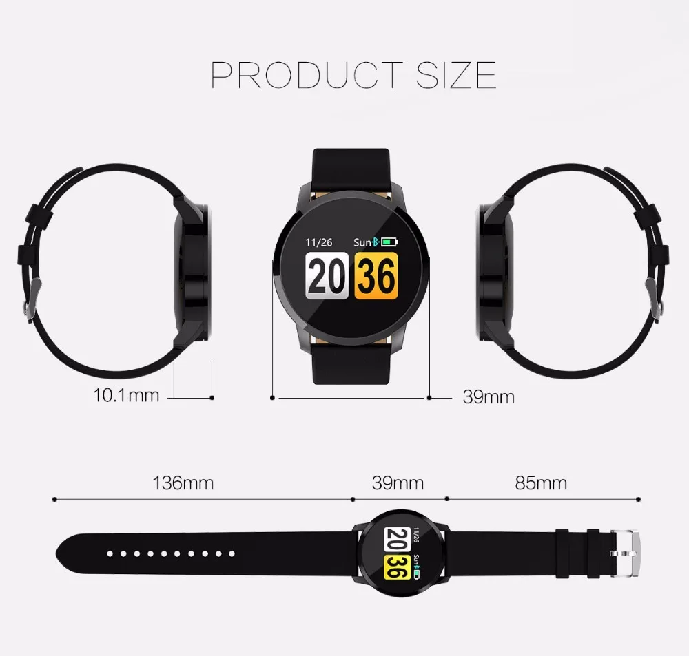 Cawono CW5 умные часы фитнес браслет цвет сенсорный экран Smartwatch сердечного ритма мониторы Смарт часы Спорт фитнес для смарт часы мужские смарт часы женщин Носимых устройств для Xiao mi Huawei IOS Android