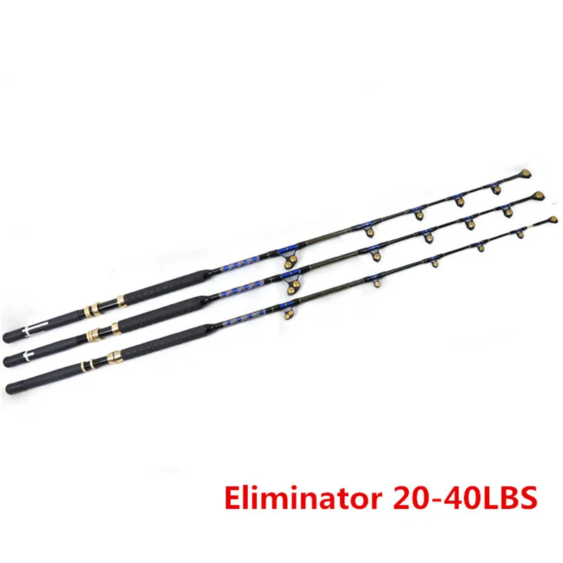 Eliminator нейлоновая ягодичная лодка рыболовное удилище для ловли на блесну 40LBS 80LBS 130LBS джигггинг стержень PAC bay роликовая Направляющая - Цвет: Синий