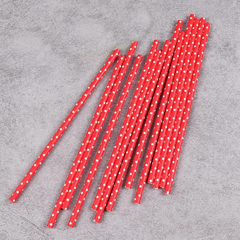 25 шт./лот желтая цветная белая бумага Питьевая Солома для свадьбы дня рождения