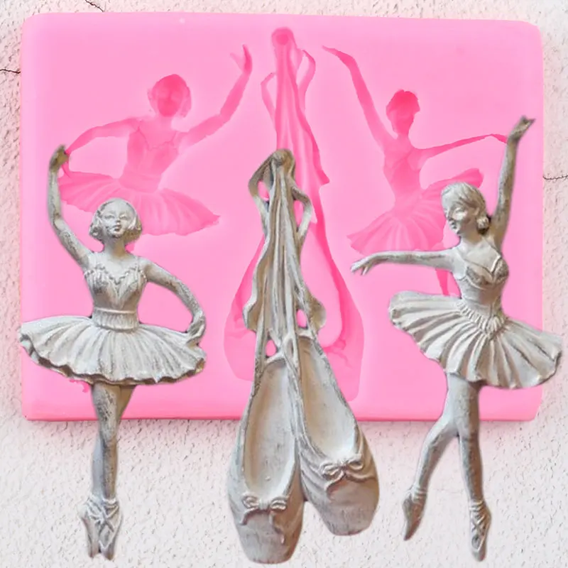 

Ballet Dancer Silicone Molds Ballet Shoes Fondant Baby Birthday Cake Decorating Tools Candy Clay Chocolate Gumpaste Moulds