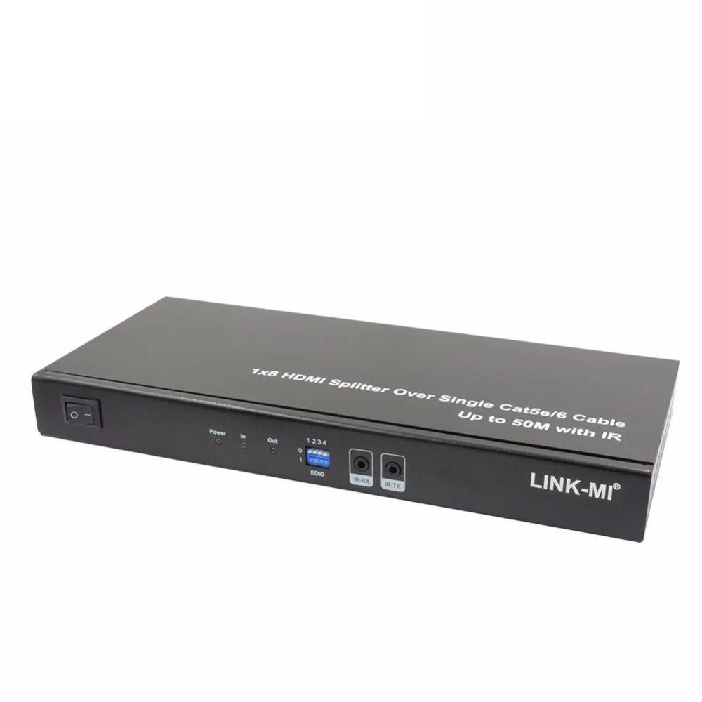 PUZHIJIE PZJ-SPE108 1X8 HDMI сплиттер поддерживает 1080 P 50 M Looping out 3D с 8 приемниками через Cat6/7 кабель для HDTV