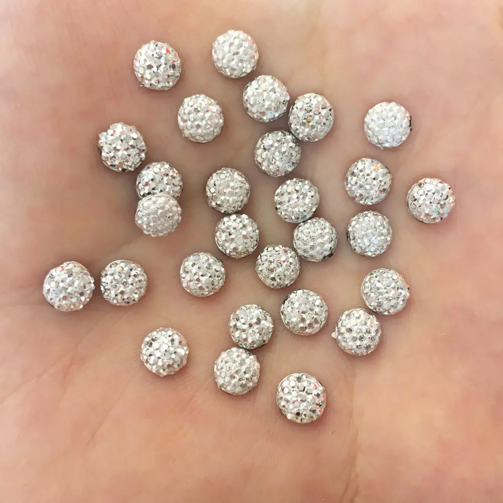 New 400pcs 6mm round Resin Cute convex Round flatback stone Ornaments DIY scrapbook Wedding appliques craft SF429 | Дом и сад