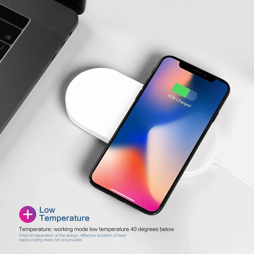 2 в 1 QI Беспроводное зарядное устройство для часов 1/2/3 7 5 Вт iPhone X 8 plus Быстрая