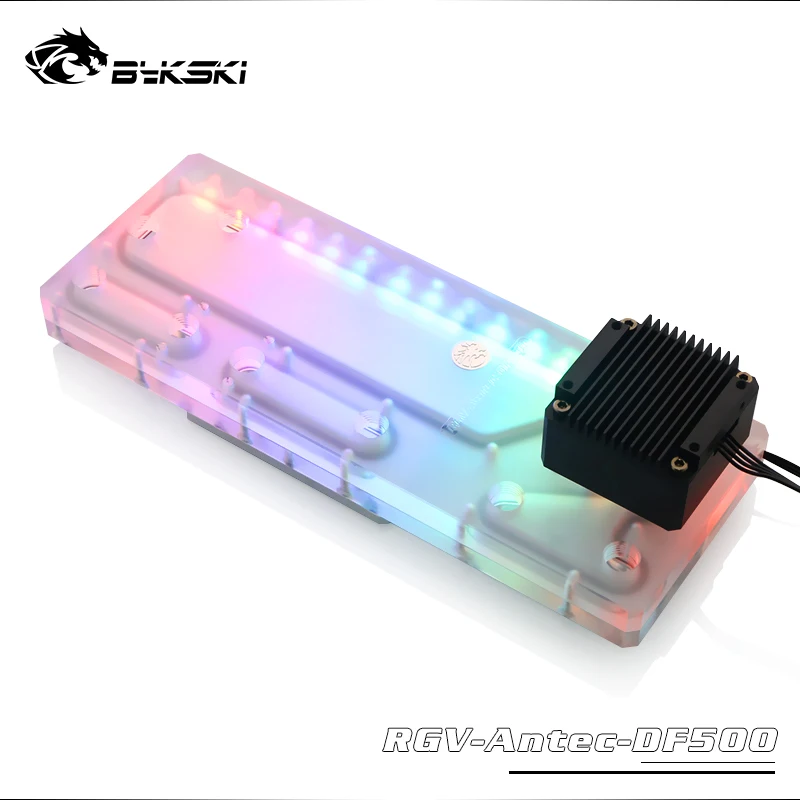 Bykski водная доска прямоугольная Antec DF500 резервуар для воды акриловый rgb чехол для компьютера охлаждающий резервуар RGV-Antec-DF500