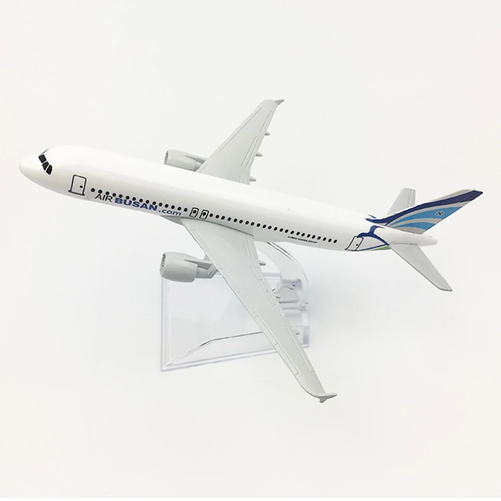 Самолет самолета из сплава в масштабе 1/400 аэробус A320 пневматический Пусан модель