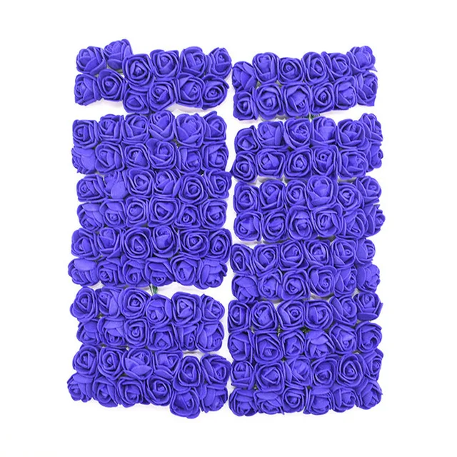 Royal blue 144 шт дешевый пенопластовый мишка Роза ПЭ Пена голова розы искусственный цветок свадебное украшение Посуда Украшение комнаты Подарочная коробка сделай сам - Цвет: Royal blue