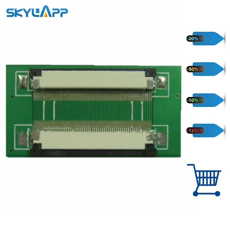 

New 50 Pin ZIF 0.5mm Board connector adapter with extension flat cable FFC extend Free shipping