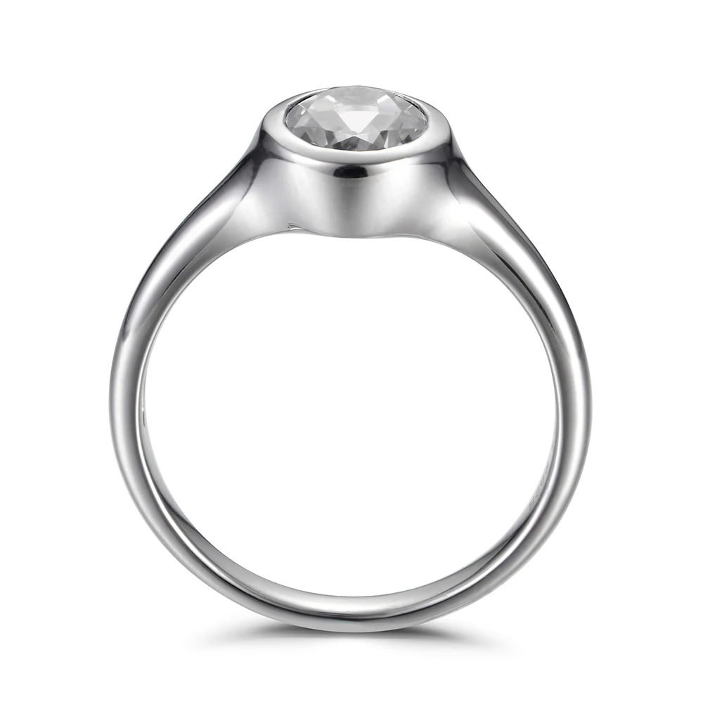 Украшения leige кольцо с натуральным белым топазом обручальное November Birthstone серебро