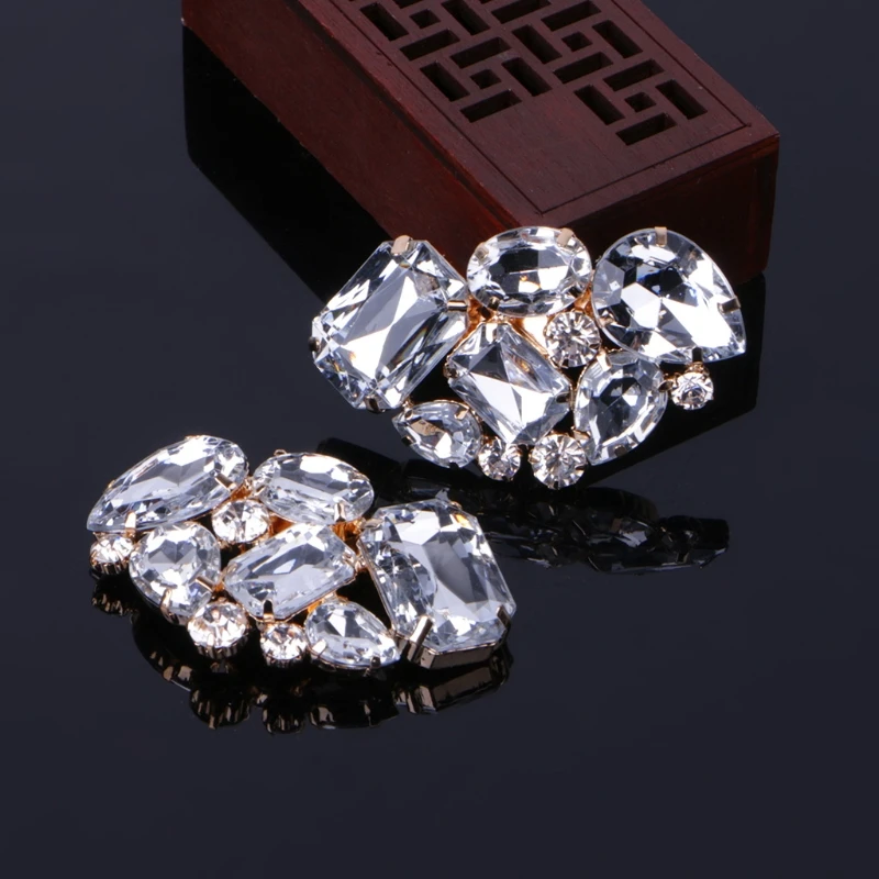 1 пара Женская цветная Пряжка для обуви со стразами | Обувь