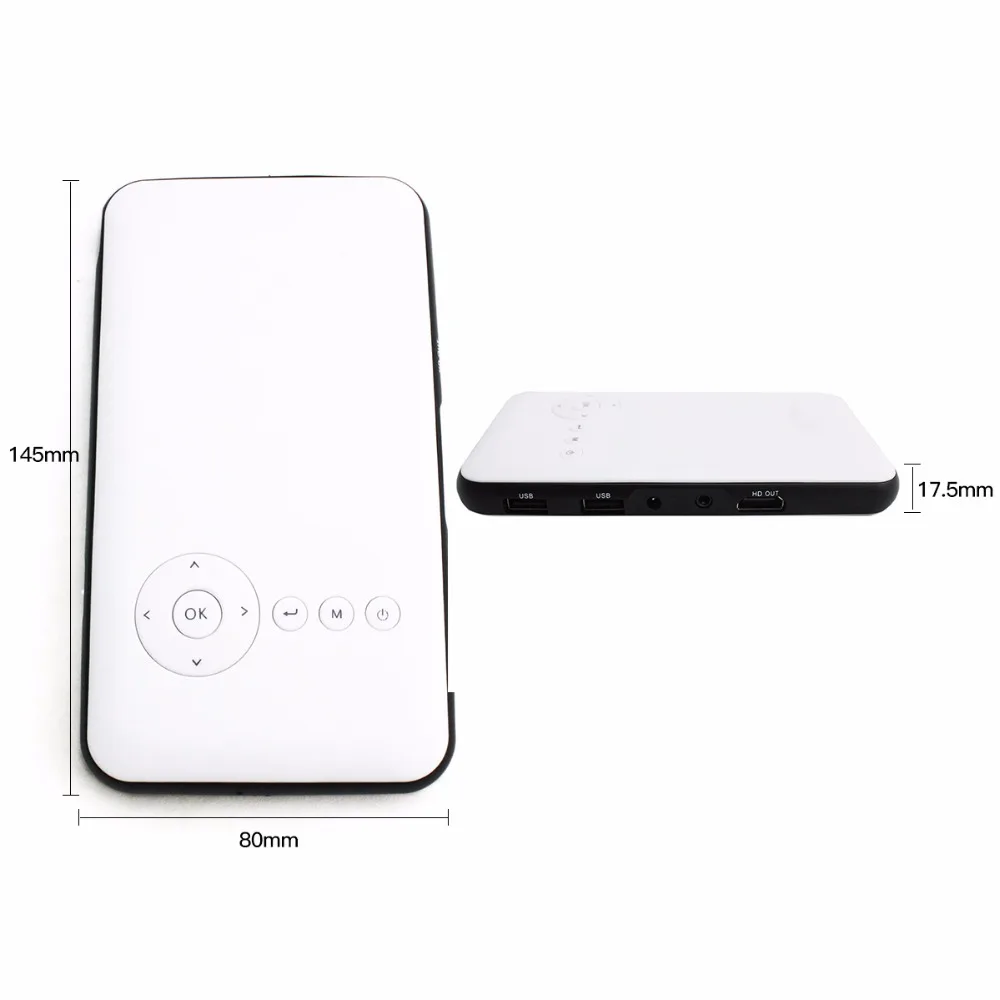 Noyazu 5000 мАч Батарея мини карманный проектор DLP Wi-Fi портативный смартфон android bluetooth |