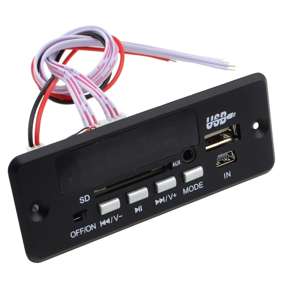 Новинка 10 шт./лот DC 7 ~ 12 В Автомобильный Bluetooth MP3 декодер громкой связи FLAC WAV с
