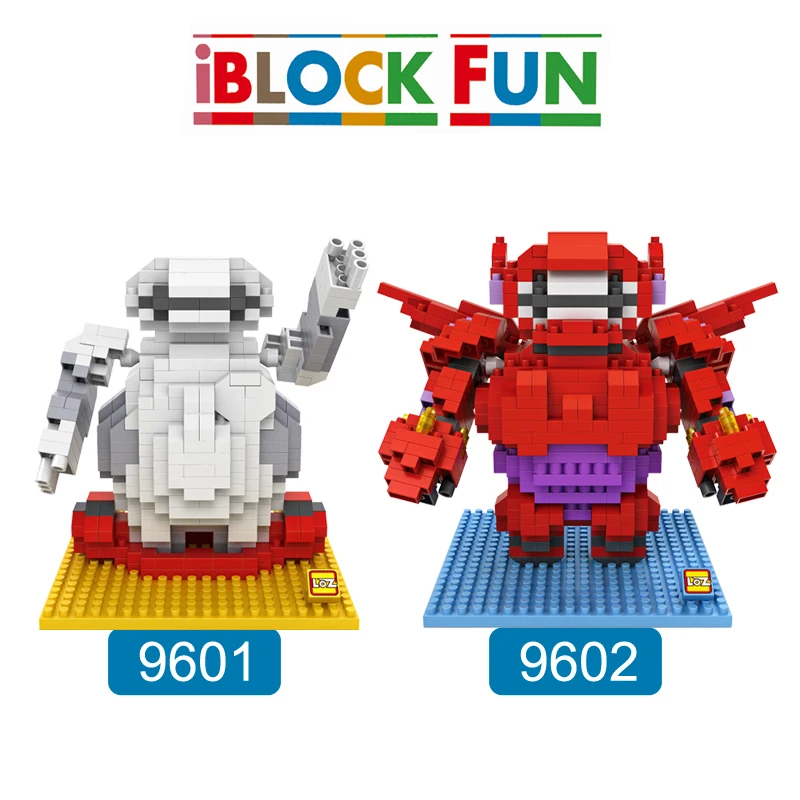 Строительные блоки LOZ Baymax с алмазами фигурки из мультфильма Большой Герой 6