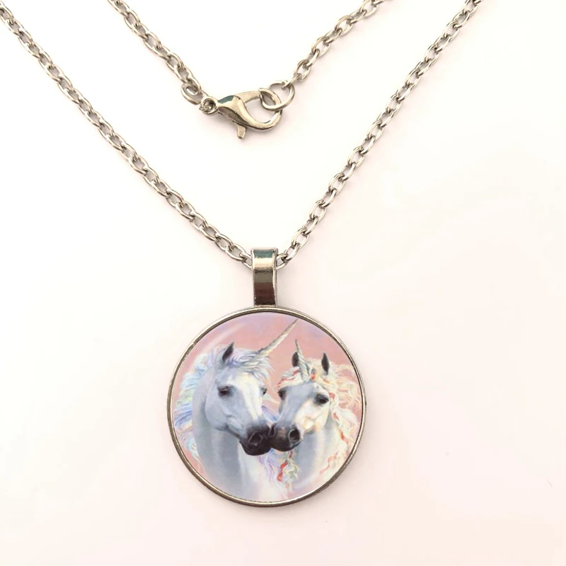 GDRGYB 2019 ожерелье с подвеской в виде лунного единорога лошадь крыльями Ювелирное
