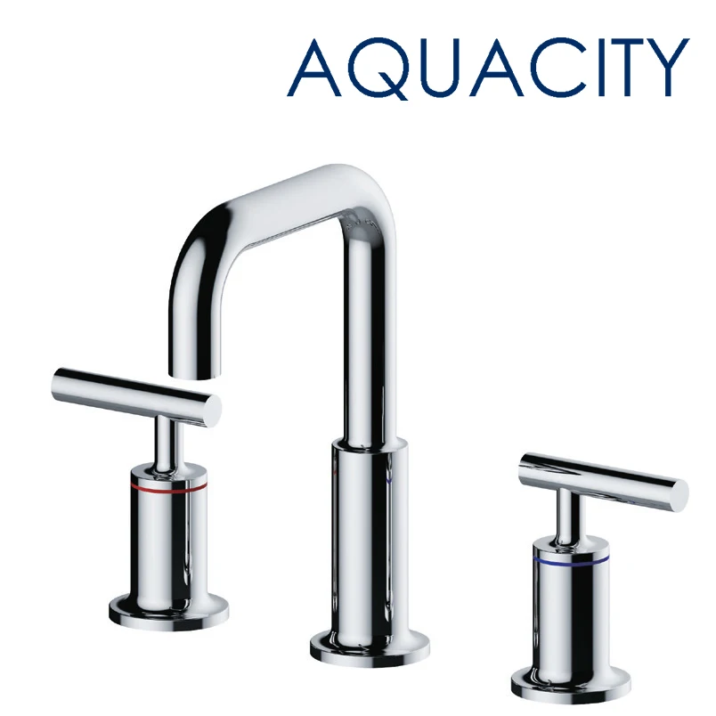 Бесплатная доставка кран для раковины с тремя отверстиями двойная ручка