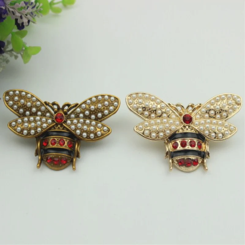 

Luggage hardware accessories zinc alloy handbag Set auger lovely pearl bees decoration buckle bag Hardware accessories