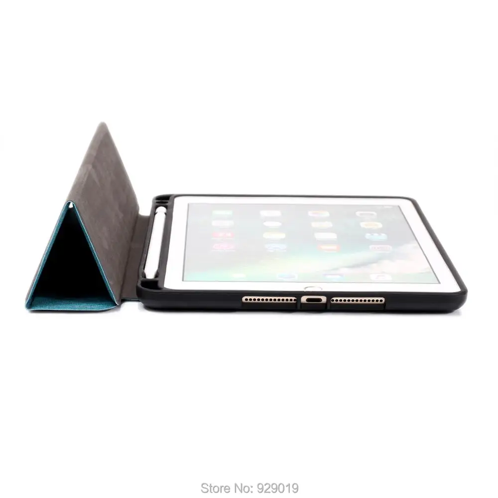Чехол для iPad 9,7(6-го поколения)/(5-го поколения) для iPad Air 2& 1 Smart Cover с держателем карандаша и функцией автоматического сна/пробуждения