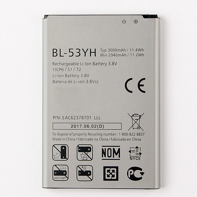 ISUN 5 шт./партия Мобильный телефон Аккумулятор для LG G3 D855 D851 D850 CDMA VS985/LS990 BL-53YH BL53YH