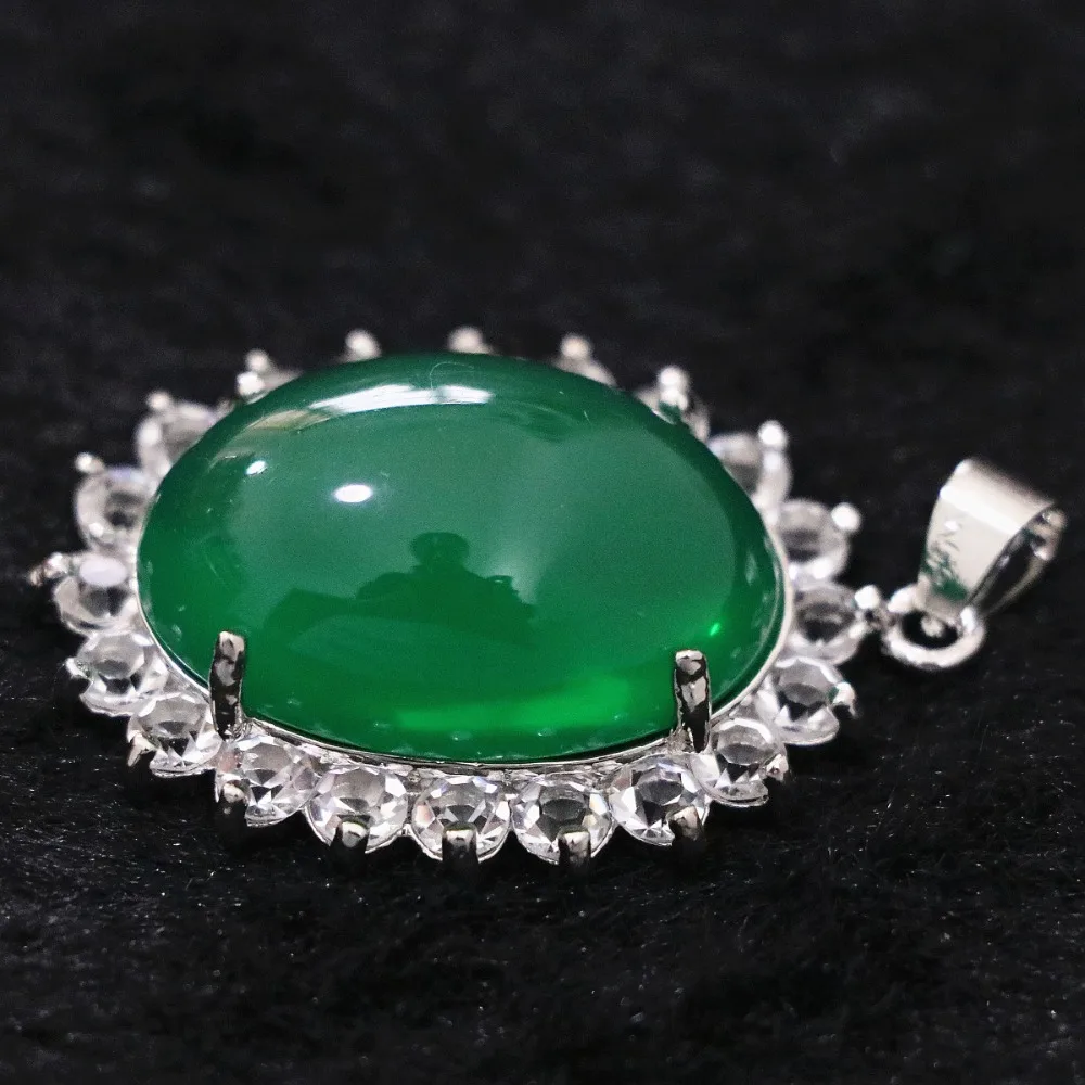 Подвеска овальная 26x32 мм зеленый красный пурпурный халцедон | Украшения и