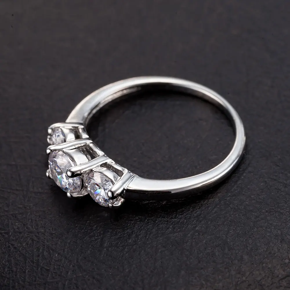 Exquisite White Gold rings with crystal CZ Cocktail Wedding Vintage Finger Ring woman accessories jewelry C30 | Украшения и