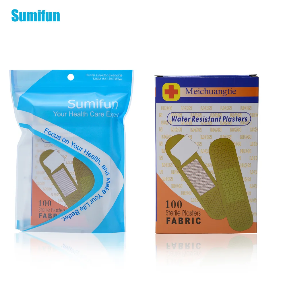 

100pcs/Box Aid Wound Dressings Sterile Hemostasis Stickers First Aid Bandage Heel Cushion Adhesive Plaster Z13601