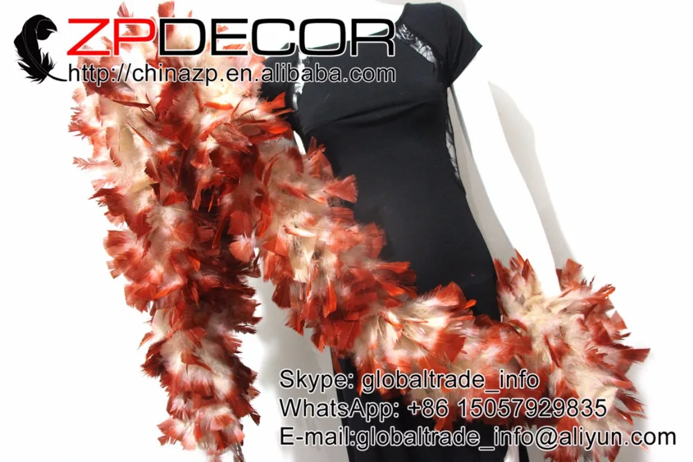 ZPDECOR 2 ярда/лот 150 г окрашенные качественно коричневые и белые плоские перья