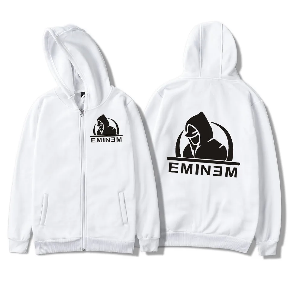 Толстовка Eminem Rap с капюшоном на молнии хлопчатобумажная спортивная фуфайка Moleton