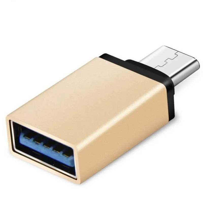 Type C adapter Тип C OTG USB 3,0 золотой адаптер конвертер для Android samsung huawei P20 телефонный адаптер типа OTG-C к USB3.0 металлический адаптер usb - Цвет: Type C adapter