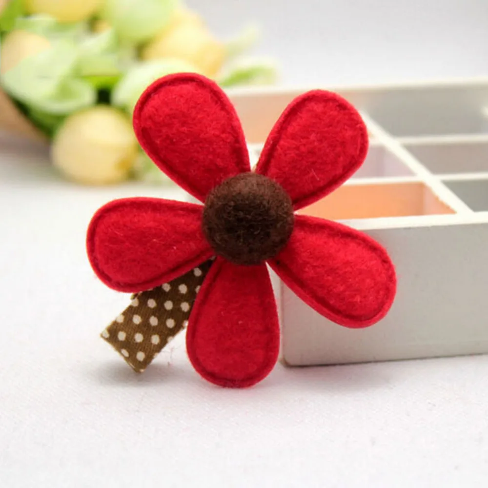 DIY Волосы для куклы аксессуары 5 цветов Заколка Для Девочек Мини цветок из