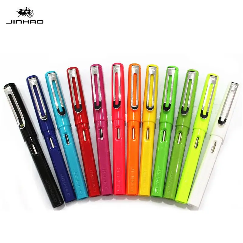 

5Pcs/set Jinhao 599A 5 Different Colors Fountain Pen with 0.5mm Nib Fashion Transparent Ink Pens for Writing School Supplies