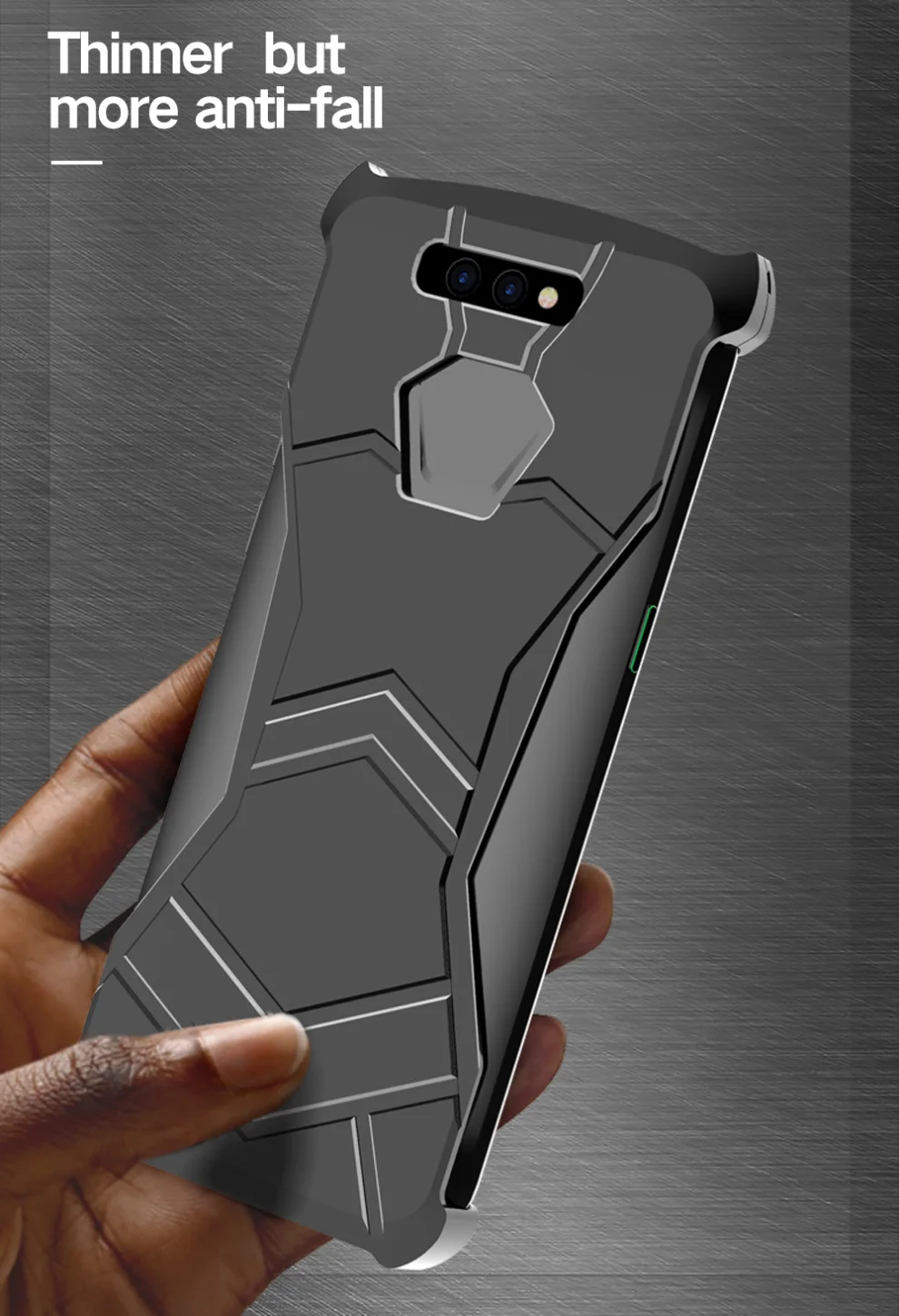 Полированный металлический чехол на магните для Xiaomi Black Shark Роскошный Жесткий чехол-бампер с черной пантерой Marvel задняя крышка с черной акулой