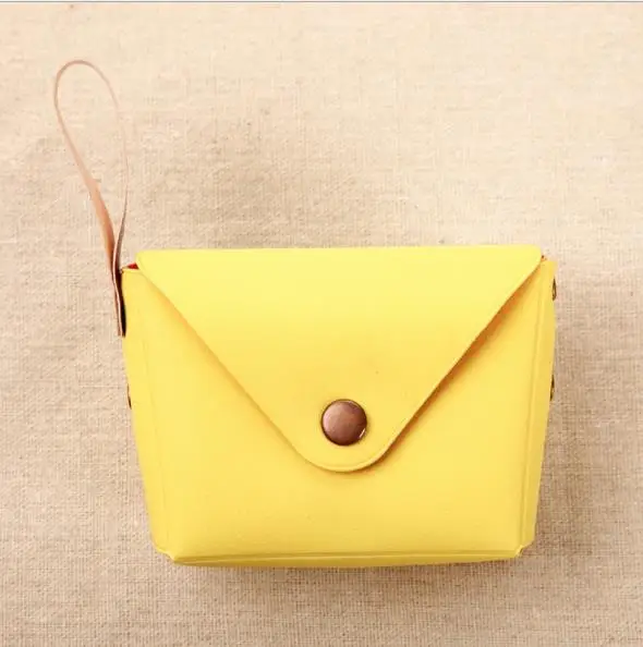 yellow Модные ПУ, кожаная монета кошелек Для женщин маленький кошелек женский кошельки для мелочи мини детские карманные кошельки ключ держатель для карт сумочка - Цвет: yellow