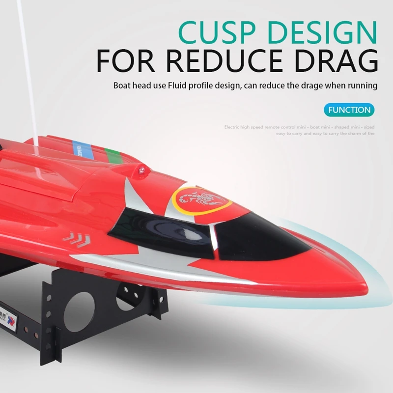 Red CT3352 39,5 см 40 МГц 3CH RC лодка супер скоростная игрушка с функцией удаления воды синий - Цвет: Red