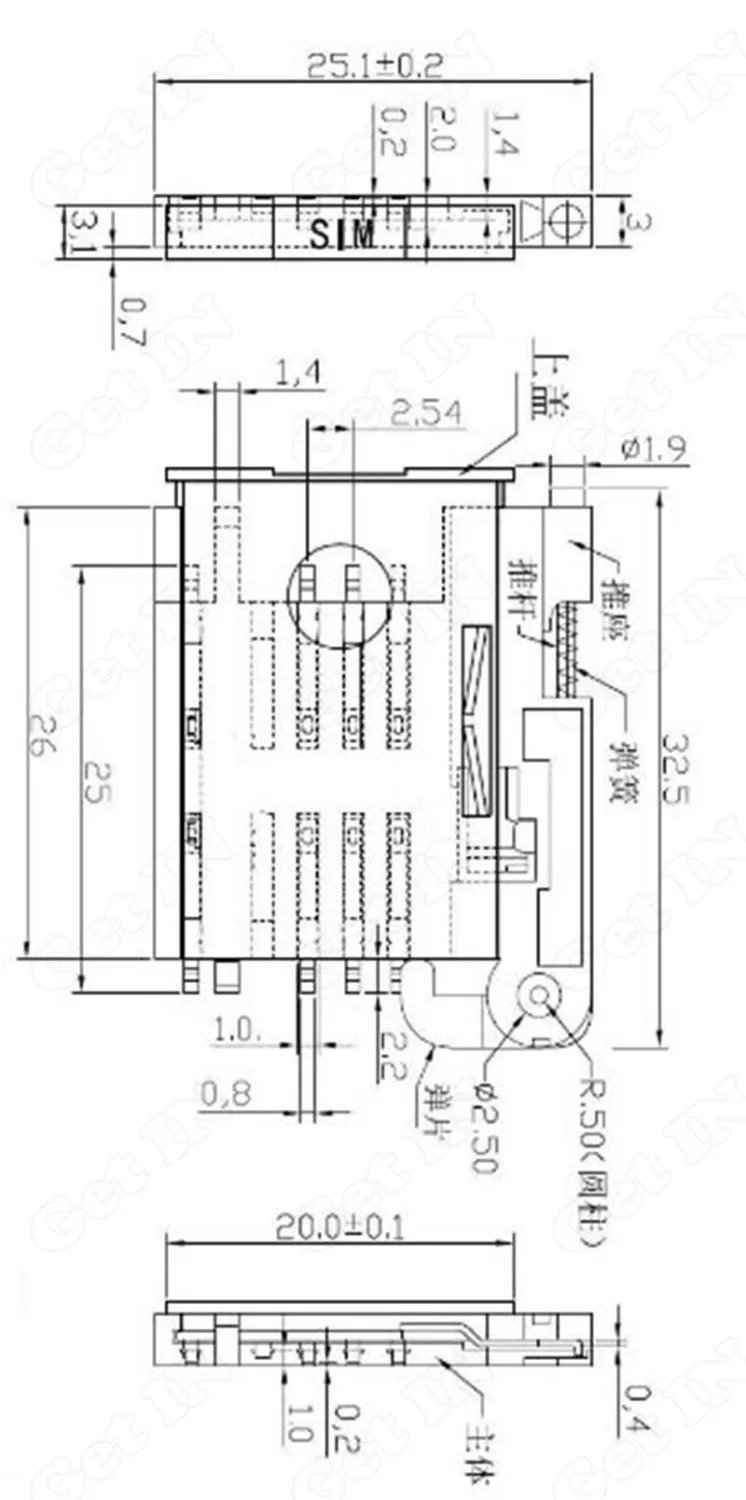 10 шт. разъемы для SIM карты 6P + 2P|plug connector|plug typeplug type c |