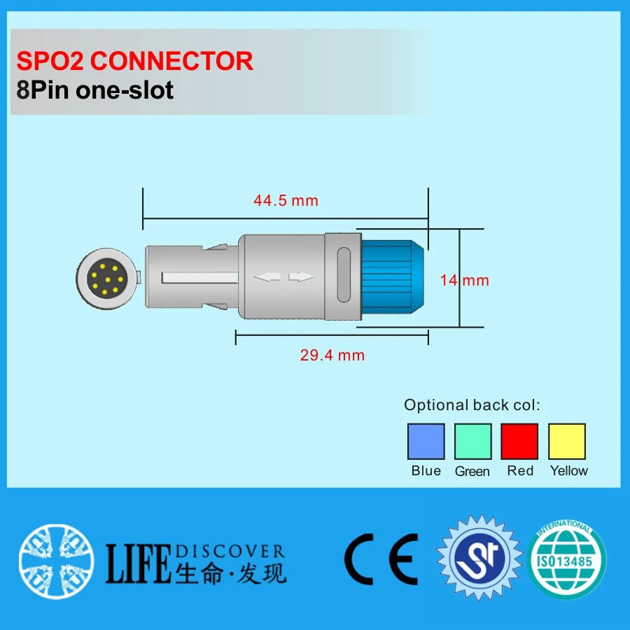 

SPO2 lemo connector,8pin single slot,10pcs packing