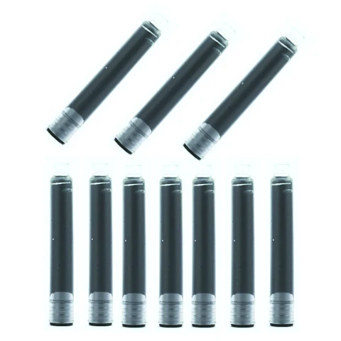 AIHAO 2 шт авторучка набор 10 шт чернила каллиграфическая ручка для студентов средний и тонкий перо 0,5 мм можно стереть чернильные ручки школьные принадлежности - Цвет: 10pcs Black ink