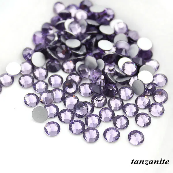 tanzanite Новинка; с украшением в виде кристаллов 288 шт./упак. SS30 кристально чистый цвет 6,5 мм круглый клеем на плоской задней стороне M-foild Стразы с прямой основой, Стразы для одежды - Цвет: tanzanite