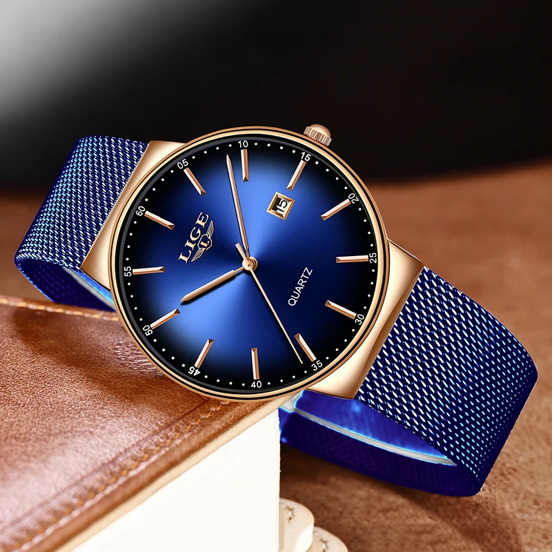 Montre Femme LIGE новые роскошные женские часы модные простые часы женские с сетчатым ремешком Кварцевые часы Женские часы Relogio Feminino