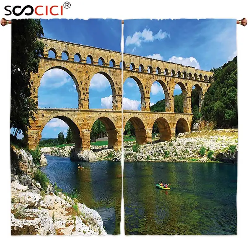 Оконные шторы 2 панели декор квартиры старинное римское наследие стены в Южном