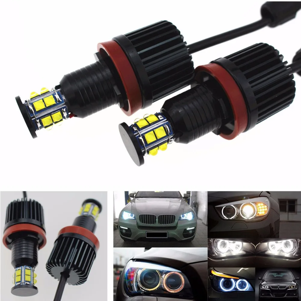 

No Bulb-Out Warning Message 120W CREE Chip H8 LED Angel Eyes Halo Ring Marker Light Bulbs White 6K For BMW E60 E90 E92 E70 X5 X6